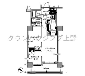 パークアクシス日本橋浜町の物件間取画像